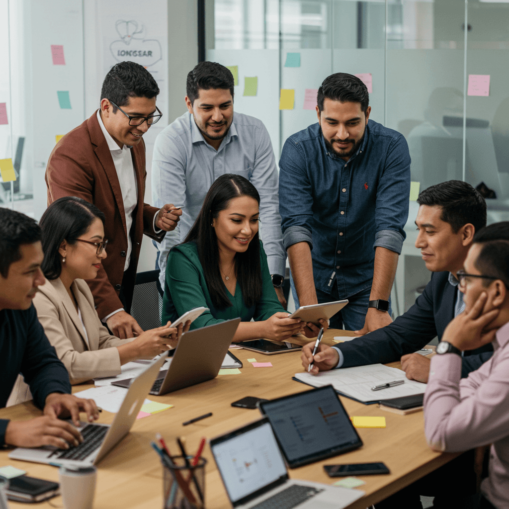 Equipo de trabajo saludable y productivo gracias a un seguro de trabajo completo.