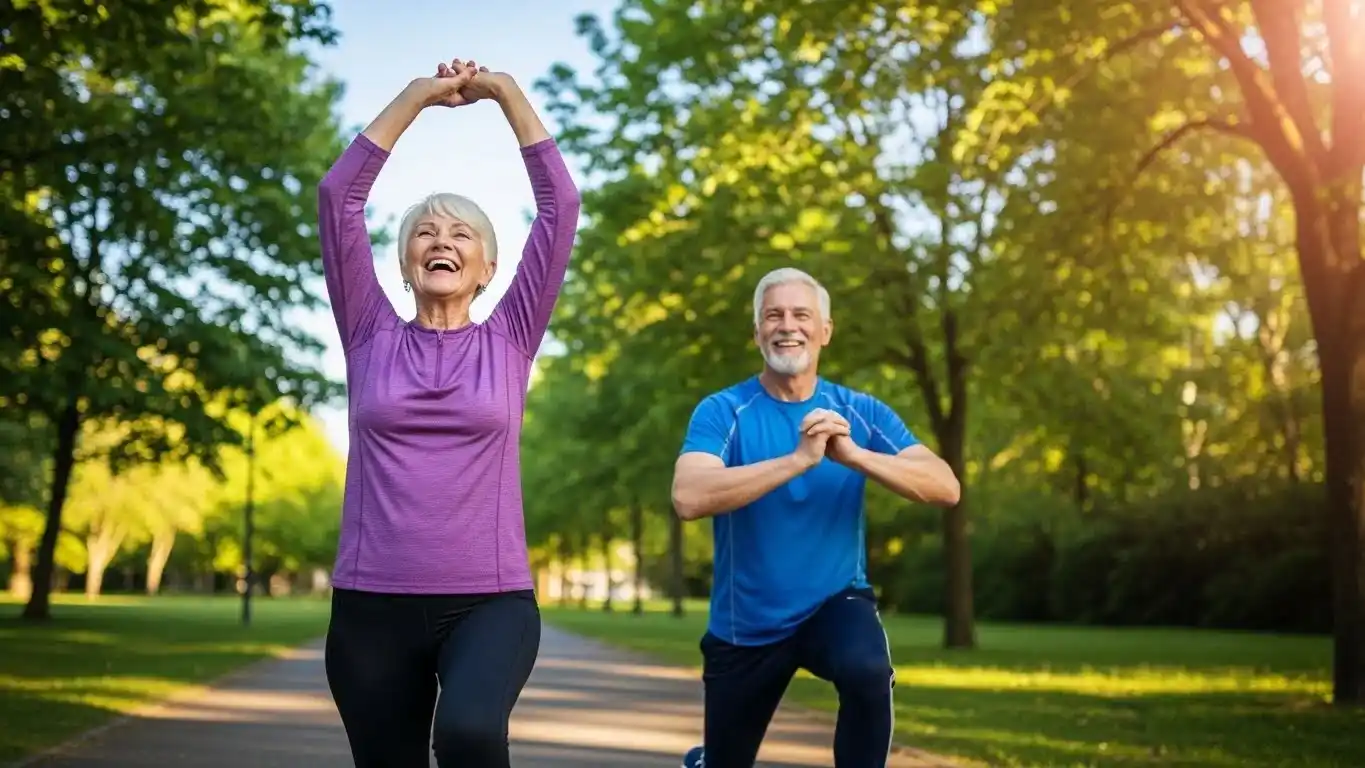 Pareja haciendo deporte