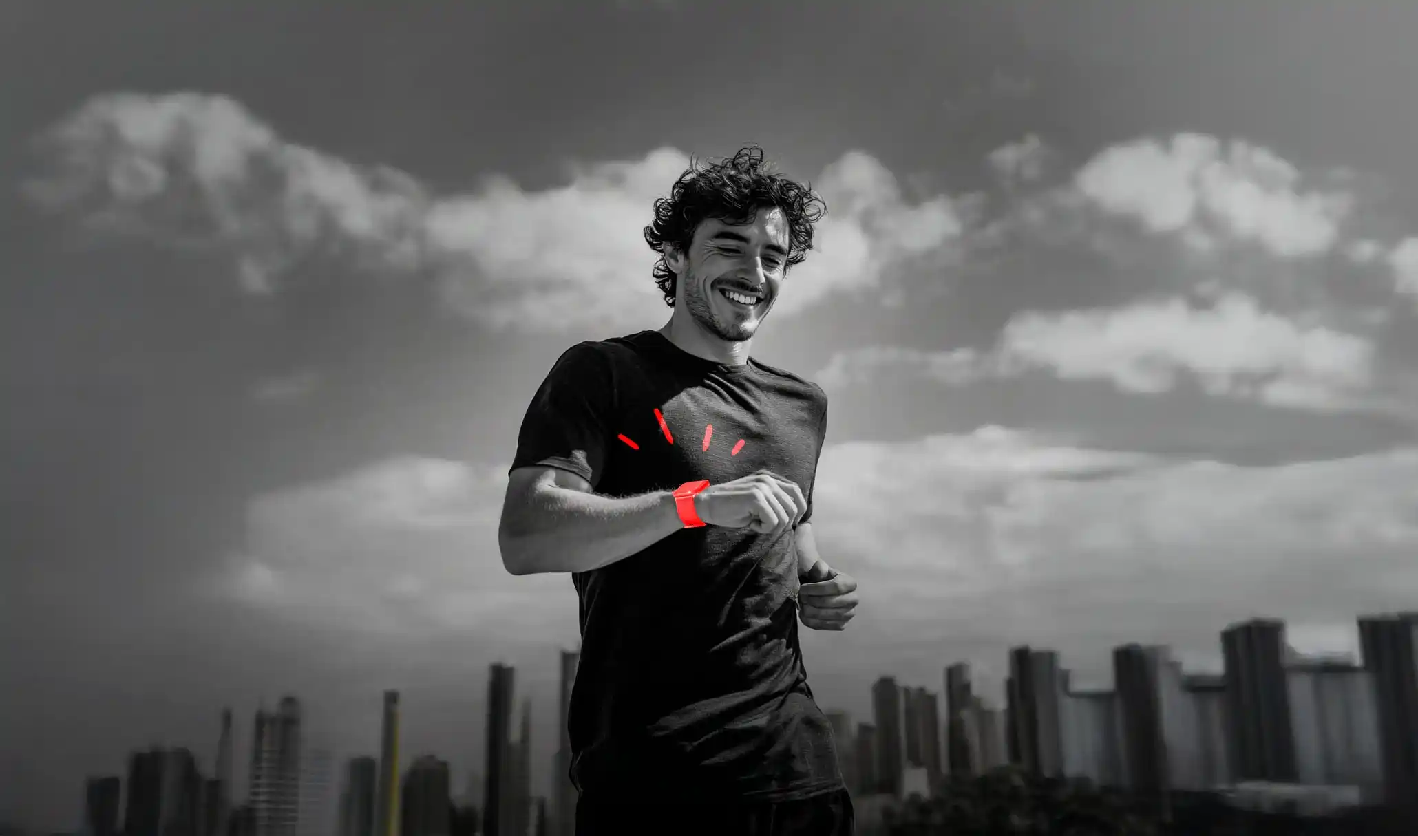 Hombre con Apple Watch